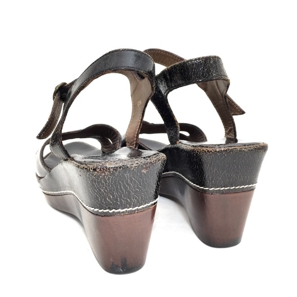 🌺Espace by Robert Clergerie Blk Crackle Platform - Picture 7 of 8